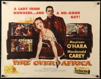 2j741 MALAGA style A 1/2sh 1954 Maureen O'Hara is a lady from nowhere, Macdonald Carey!