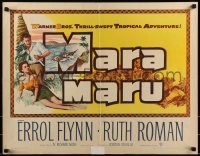2j748 MARA MARU 1/2sh 1952 montage of Errol Flynn & sexy Ruth Roman in the tropical Philippines!