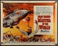 2j754 MASTER OF THE WORLD 1/2sh 1961 Jules Verne, Vincent Price, cool art of enormous flying machine!