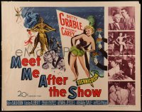 2j757 MEET ME AFTER THE SHOW 1/2sh 1951 artwork of sexy dancer Betty Grable, Macdonald Carey!