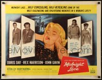 2j759 MIDNIGHT LACE 1/2sh 1960 Harrison, John Gavin, fear possessed Doris Day as love once had!