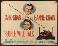 2j815 PEOPLE WILL TALK 1/2sh 1951 Cary Grant loves pretty Jeanne Crain!