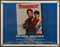 2j816 PERFECT 1/2sh 1985 sexy Jamie Lee Curtis & John Travolta, cool magazine design!