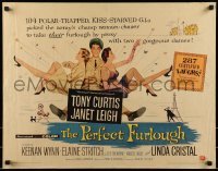 2j818 PERFECT FURLOUGH 1/2sh 1958 great artwork of Tony Curtis in uniform with Janet Leigh!