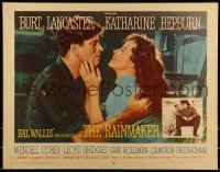 2j840 RAINMAKER style B 1/2sh 1956 great romantic close up of Burt Lancaster & Katharine Hepburn!