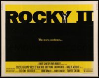 2j853 ROCKY II 1/2sh 1979 Sylvester Stallone & Carl Weathers, boxing sequel!