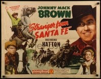 2j896 STRANGER FROM SANTA FE 1/2sh 1945 Johnny Mack Brown & Raymond Hatton in western action!
