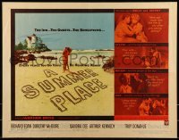 2j900 SUMMER PLACE 1/2sh 1959 Sandra Dee & Troy Donahue in young lovers classic, cool cast montage!