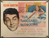 2j914 TEN THOUSAND BEDROOMS style A 1/2sh 1957 Dean Martin & sexy Anna Maria Alberghetti in bed!