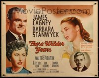 2j919 THESE WILDER YEARS 1/2sh 1956 James Cagney & Barbara Stanwyck, teenager in trouble!