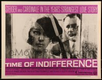 2j928 TIME OF INDIFFERENCE 1/2sh 1966 close up of sexy Claudia Cardinale & sleeping Rod Steiger!