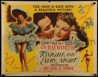 2j934 TONIGHT & EVERY NIGHT 1/2sh 1944 sexy showgirl Rita Hayworth shows legs, plus headshot!