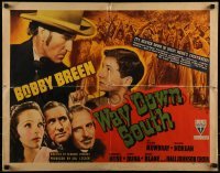 2j963 WAY DOWN SOUTH style B 1/2sh 1939 Bobby Breen, written by Clarence Muse & Langston Hughes!