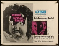 2j970 WHAT EVER HAPPENED TO BABY JANE? 1/2sh 1962 Robert Aldrich, Bette Davis & Joan Crawford!