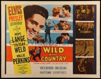 2j979 WILD IN THE COUNTRY 1/2sh 1961 Elvis Presley sings of love to Tuesday Weld, rock & roll!