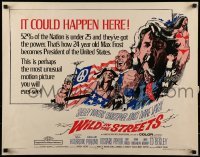 2j980 WILD IN THE STREETS 1/2sh 1968 Christopher Jones & teens take over the U.S.!