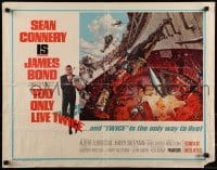 2j991 YOU ONLY LIVE TWICE 1/2sh 1967 Connery as James Bond 007 by McCarthy & McGinnis, rare!