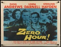 2j998 ZERO HOUR 1/2sh 1957 Dana Andrews, Linda Darnell, Sterling Hayden, no border design!