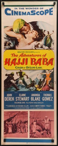 2j012 ADVENTURES OF HAJJI BABA insert 1954 Arabian John Derek romances Princess Elaine Stewart!