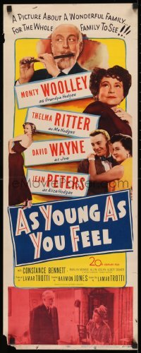 2j024 AS YOUNG AS YOU FEEL insert 1951 great cast montage including young sexy Marilyn Monroe!