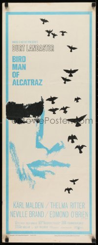 2j048 BIRDMAN OF ALCATRAZ insert 1962 Burt Lancaster in John Frankenheimer's prison classic!