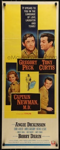 2j079 CAPTAIN NEWMAN, M.D. insert 1964 Gregory Peck, Tony Curtis, Angie Dickinson, Bobby Darin
