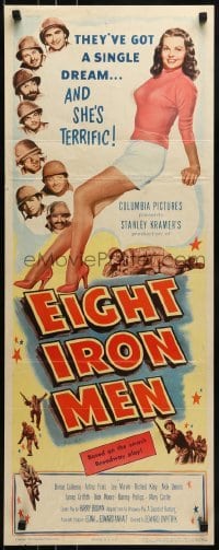 2j128 EIGHT IRON MEN insert 1952 World War II soldiers & sexy full-length Mary Castle!