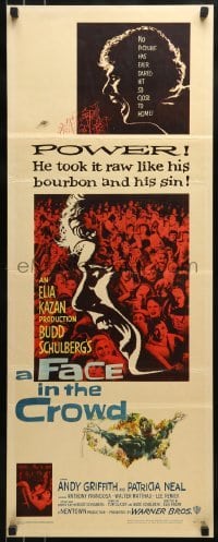2j138 FACE IN THE CROWD insert 1957 Elia Kazan, Andy Griffith liked bourbon & sin, Hofmann art!