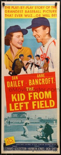 2j226 KID FROM LEFT FIELD insert 1953 Dan Dailey, Anne Bancroft, baseball kid argues with umpire!