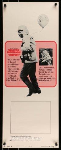 2j234 KOTCH int'l insert 1971 Walter Matthau w/baby & balloon, directed by Jack Lemmon!