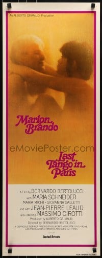2j240 LAST TANGO IN PARIS int'l insert 1973 Marlon Brando classic, directed by Bernardo Bertolucci!