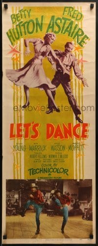 2j243 LET'S DANCE insert 1950 great image of dancing Fred Astaire & Betty Hutton!