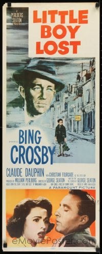 2j248 LITTLE BOY LOST insert 1953 Bing Crosby with orphan Fourcade by Italian artist Ercole Brini!