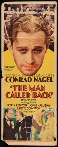 2j272 MAN CALLED BACK insert 1932 Conrad Nagel romances pretty blonde Doris Kenyon!