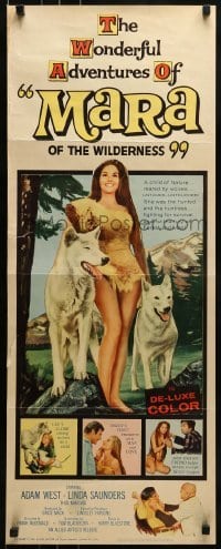 2j289 MARA OF THE WILDERNESS insert 1965 sexy wolf-girl Lori Saunders is untamed & untouched!