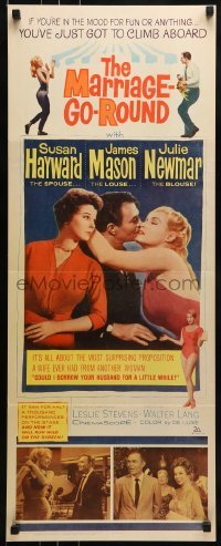 2j291 MARRIAGE-GO-ROUND insert 1960 Newmar wants to borrow Susan Hayward's husband James Mason!