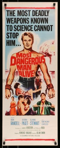 2j310 MOST DANGEROUS MAN ALIVE insert 1961 the most deadly weapons known to science can't stop him!