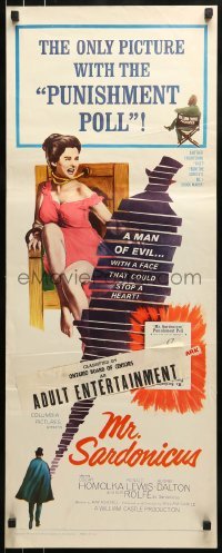 2j312 MR. SARDONICUS insert 1961 William Castle, the only picture with the punishment poll!