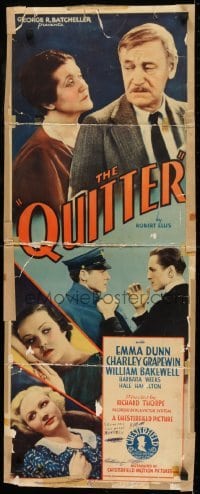 2j348 QUITTER insert 1934 family tries to keep newspaper going after dad dies, ultra rare title!