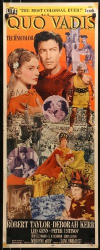 2j349 QUO VADIS insert 1951 Robert Taylor, sexy Deborah Kerr & Peter Ustinov in Ancient Rome!