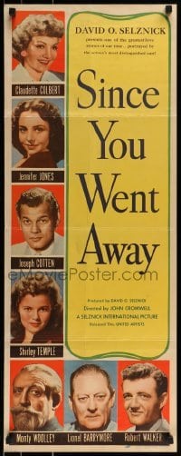 2j389 SINCE YOU WENT AWAY insert 1944 Claudette Colbert, Jennifer Jones, Shirley Temple, Barrymore