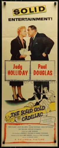 2j397 SOLID GOLD CADILLAC insert 1956 art of Judy Holliday & Paul Douglas in car by Hirschfeld!