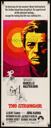 2j416 STRANGER insert 1968 Luchino Visconti's Lo Straniero, mosaic art of Marcello Mastroianni!