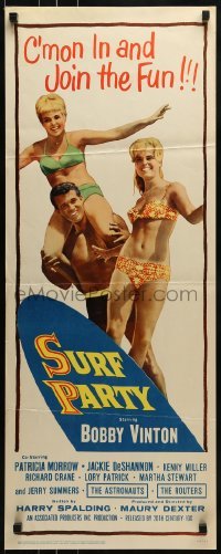 2j426 SURF PARTY insert 1964 when Beach Boys meet Surf Sweeties, it's a real swingin' splash of fun!