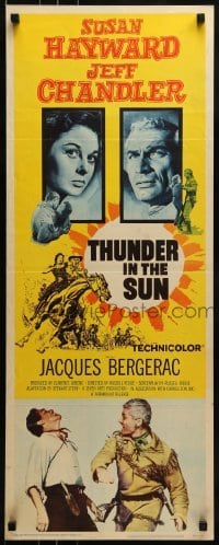 2j442 THUNDER IN THE SUN insert 1959 Susan Hayward, Jeff Chandler, Jacques Bergerac!