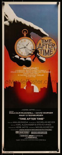 2j444 TIME AFTER TIME insert 1979 Malcolm McDowell as H.G. Wells, David Warner as Jack the Ripper!