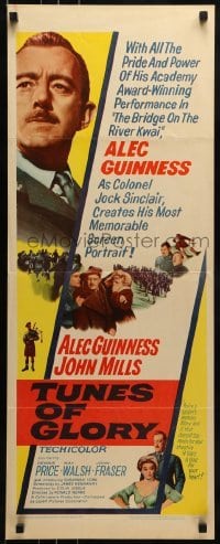 2j453 TUNES OF GLORY insert 1960 Scottish Lt. Col. Alec Guinness, Colonel John Mills!