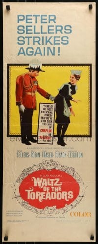 2j472 WALTZ OF THE TOREADORS insert 1962 wacky image of Peter Sellers pinching maid!