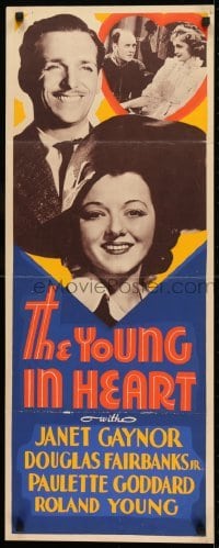 2j493 YOUNG IN HEART Other Company insert 1938 gorgeous Janet Gaynor and Richard Carlson!