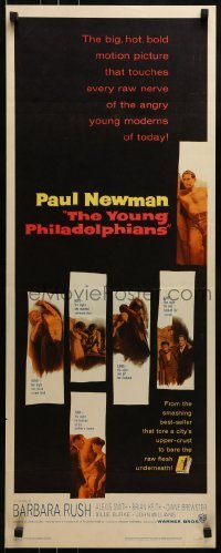 2j495 YOUNG PHILADELPHIANS insert 1959 rich lawyer Paul Newman defends friend from murder charges!